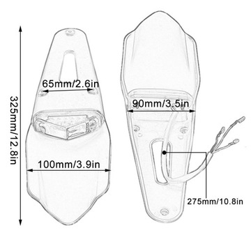 Задний светодиодный стоп-сигнал + положение поперечного эндуро-крыла