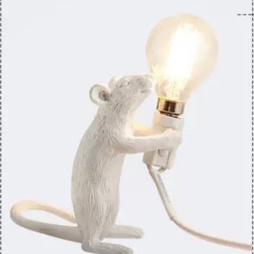 Żywica szczur mysz lampa LED dekoracja biurka A