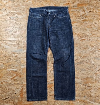 Spodnie Jeansowe LEVIS 514 Granatowe Proste Dżins Denim 34x30