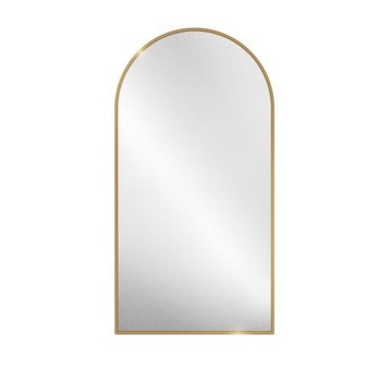 Lustro półowalne 90x190 w ramie złoty
