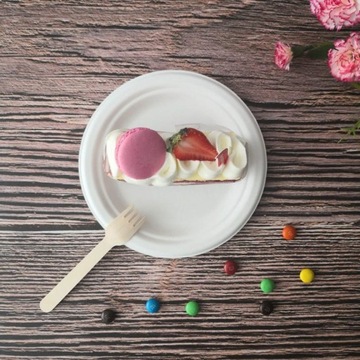 Круглые компостируемые тарелки в стиле синего пакета B