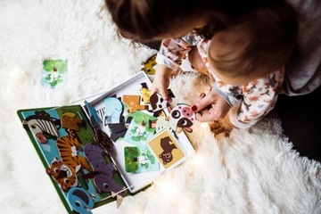 Обучающие МАГНИТНЫЕ ПАЗЛЫ Животные Магниты Магнитикнига 3+ JANOD