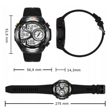 SMARTWATCH WENOM GPS Меню PL Спортивные часы Водонепроницаемый Шагомер ИЗМЕРИТЕЛЬ ЧСС