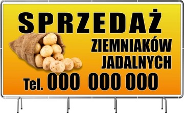 BANER REKLAMOWY 130x80cm duży wybór różne wzory SPRZEDAŻ ZIEMNIAKÓW