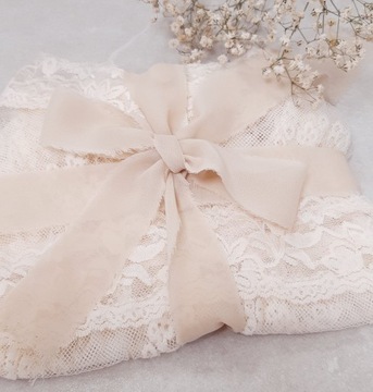 Лента шифоновая Рваная Светло-Бежевая 2 см/148 см свадебная