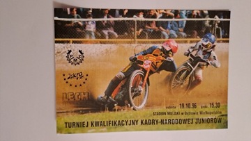 KADRA NARODOWA JR - ISKRA OSTRÓW WLKP 19-10-1996 - PROGRAM ŻUŻLOWY CZYSTY