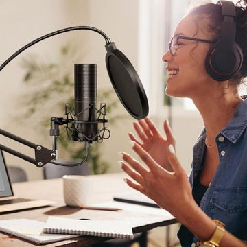 КОНДЕНСАТОРНЫЙ МИКРОФОН С ПОДСТАВКОЙ ДЛЯ ИГРОВ, НОВАЯ МОДЕЛЬ