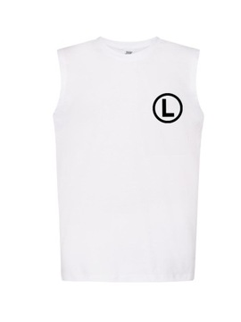 KOSZULKA MĘSKA BEZ RĘKAWÓW TANK TOP LEGIA PODKOSZULEK BIAŁA S