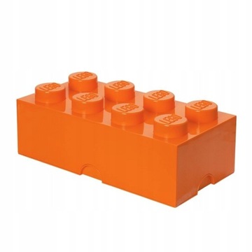 Pojemnik klocek 8 LEGO 50cm Pomarańczowy