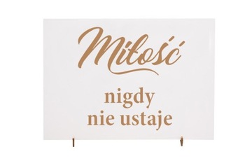 Tabliczki hymn o miłości 30x42 ślub wesele