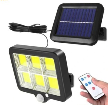 LAMPA SOLARNA Z CZUJNIKIEM RUCHU ZMIERZCHU 120 LED