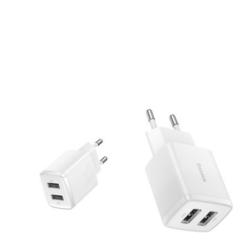 Настенное зарядное устройство Baseus Compact 2x USB 10,5 Вт
