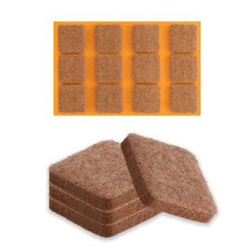 12 SZT FILC PODKŁADKI POD KRZESŁA NOGI MEBLE 28x28