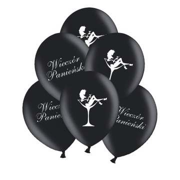 BALONY Wieczór Panieński 30cm 6szt CZARNE