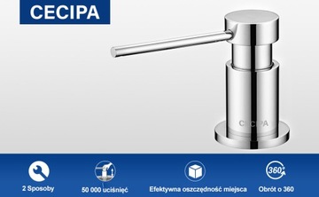 2-ходовой ДОЗАТОР ЖИДКОГО МЫЛА ДЛЯ РАКОВИНЫ 300 МЛ С Силиконовым Шлангом 1,25 М