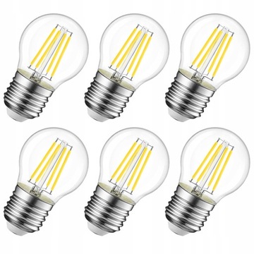 Żarówka E27 LED kulka filament 8W=60W 800lm neutralna ozdobna Savineo