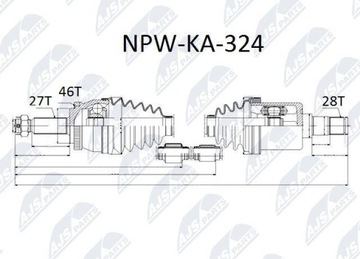 KIA CEED POLOOSA POHONNÁ PRAVÁ 495001H310 06-