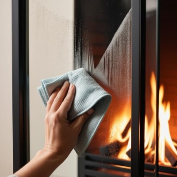 Мощное средство для чистки каминных стекол HEATFIRE удаляет сажу SPRAY 0,5.