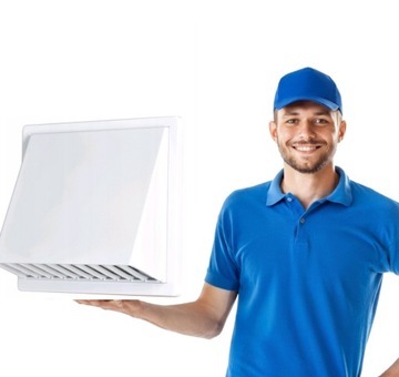 ВЕНТИЛЯЦИОННАЯ РЕШЕТКА ВЫТЯЖКА 100 НАРУЖНАЯ С ВЫТЯЖКОМ Белая С ОБРАТНЫМ КЛАПАНОМ