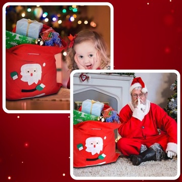 ПОДАРОЧНЫЙ СУМОК Санты РОЖДЕСТВЕНСКИЙ ПОДАРОЧНЫЙ СУМКА КРАСНАЯ УПАКОВКА