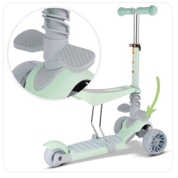 Три -шалорадные скутер для детей ездят с сиденьем с баскетболом