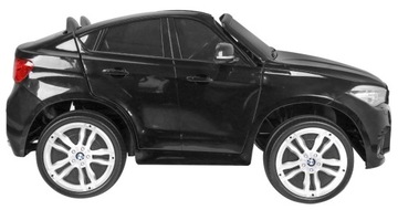 BMW X6M XXL для 2 детей Черный + Пилот + Экокожа + Сиденья + Свободный Старт + М