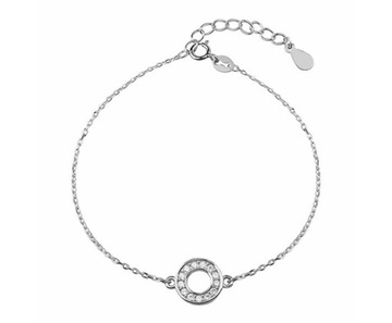BRANSOLETKA CELEBRYTKA KÓŁKO CIRCLE RING CYRKONIE