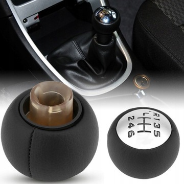 РУЧКА ПЕРЕКЛЮЧЕНИЯ ПЕРЕДАЧ ЧЕРНАЯ ХРОМ 6 PEUGEOT 307 308 407 5008 3008