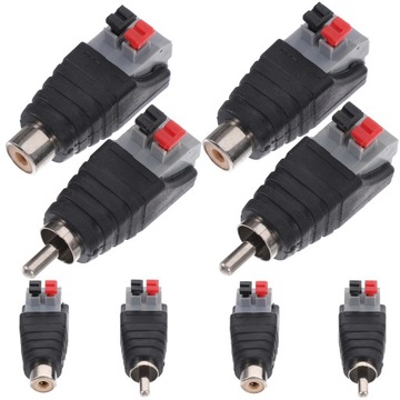 8шт. Провод динамика к адаптеру RCA Разъем Rca