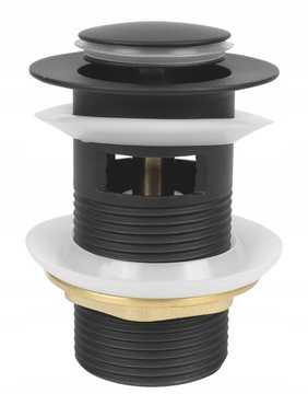 VALVEX POLSKA смеситель для умывальника HIGH черный LOFT + пробка Click-clack