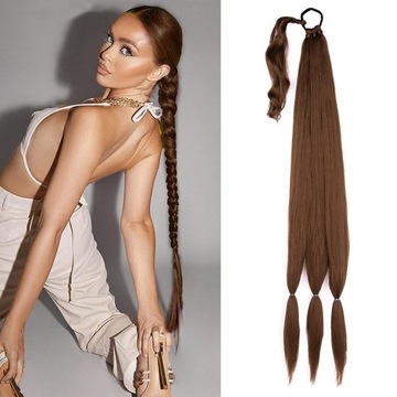 KUCYK WARKOCZ DOCZEPIANY PIĘKNA BARDZO DŁUGA KITKA NA GUMCE WŁOSY DOPINANE