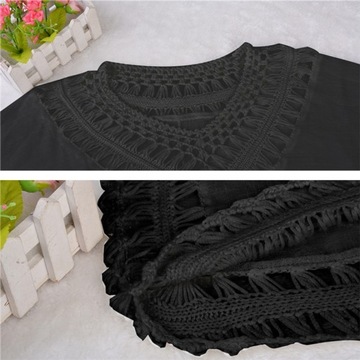 ПАРЕО ПЛЯЖНАЯ ТУНИКА ПЛАТЬЕ АЖУРНОЕ КРУЖЕВНОЕ ЦВЕТА