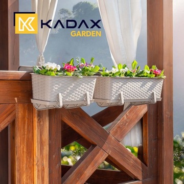 4x БАЛКОННЫЙ ЯЩИК, ЦВЕТОЧНЫЙ ВАЗ 60см, РУЧКИ