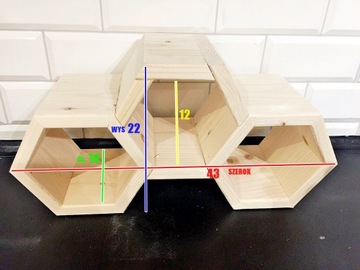 ДЕРЕВЯННАЯ шестигранная подставка для вина и бутылок