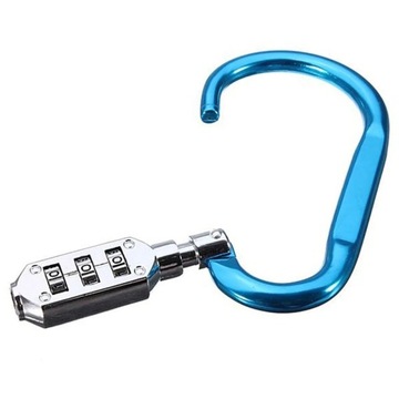 DUŻY KARABIŃCZYK Z SZYFREM NA SZYF SZYFROWY BRELOK KARABINEK ZAPIĘCIE 75mm