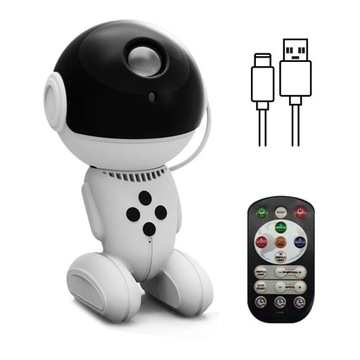 PROJEKTOR GWIAZD NIEBA LED LAMPKA NOCNA RZUTNIK ROBOT 360°