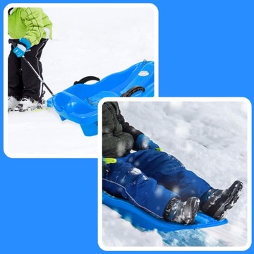 СИНИЕ САЛКИ С ПЛАСТИКОВЫМ ТОРМОЗОМ, РУЧКОЙ И СТРУНОЙ НА ЗИМУ