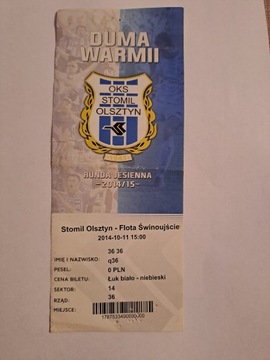 STOMIL OLSZTYN - FLOTA ŚWINOUJŚCIE 11-10-2014
