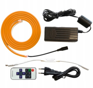 ZESTAW Neon FLEX LED 6m ŚCIEMNIACZ PILOT ŻÓŁTY