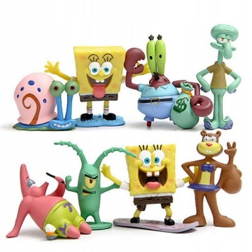 8 Szt SpongeBob Kanciastoporty figurki zestaw