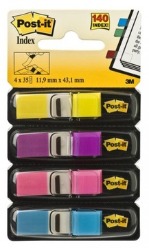 Zakładki Post-it Mini 4 neonowe kolory po 35szt