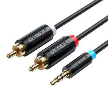 VENTION ADAPTER KABEL PRZEWÓD AUX MINI JACK 3,5MM DO 2X RCA CINCH STEREO 3M