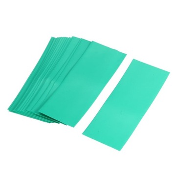 PVC rurki termokurczliwe 29,5 mm płaskie, wstępnie przycięte, 72 mm zielone