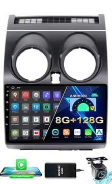 RADIO GPS ANDROID NISSAN QASHQAI J10 2006-2013 8GB 128GB 4G LTE CARPLAY
