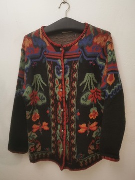 kurt kellermann SWETER R.L \ XL CARDIGAN SWETR HAFTOWANY SKANDYNAWSKI