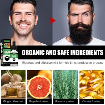 30 мл масла для роста бороды, натуральный уход за волосами на лице
