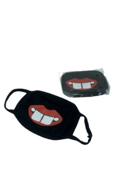 Черная уличная маска LIPS TEETH цвета улыбки