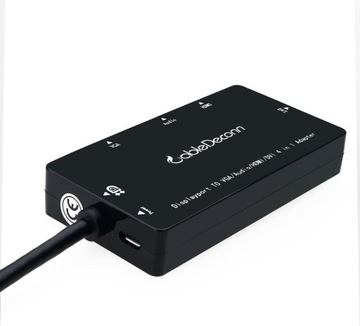 4 в 1 Displayport — HDMI/DVI/VGA с аудиовыходом Micro USB 3 монитора
