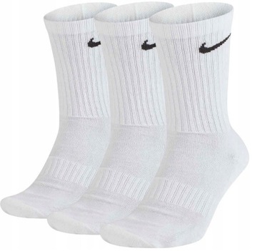 Skarpety Nike białe 3-pak bawełna skarpetki wysokie Dri-Fit roz. 34-38