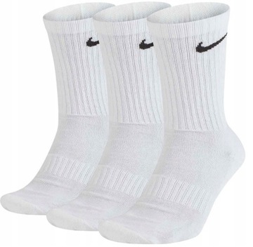 Skarpety Nike białe 3-pak bawełna skarpetki wysokie Dri-Fit roz. 42-46
